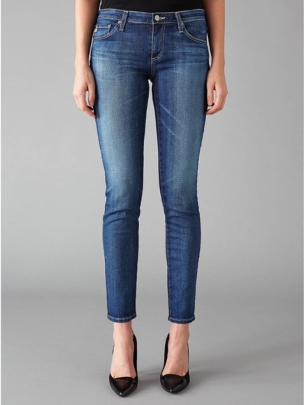 Ag Adriano Goldschmied The Stilt Cigarette Leg Skinny Jeans Faded Blue Wash 25r